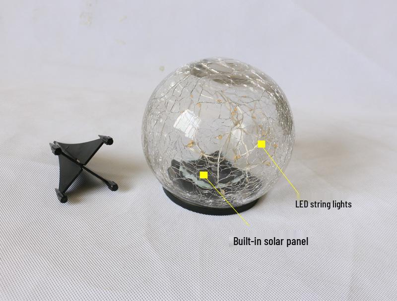 Silicone Sealed Outdoor Solar Crackle Lawn and Patio Light