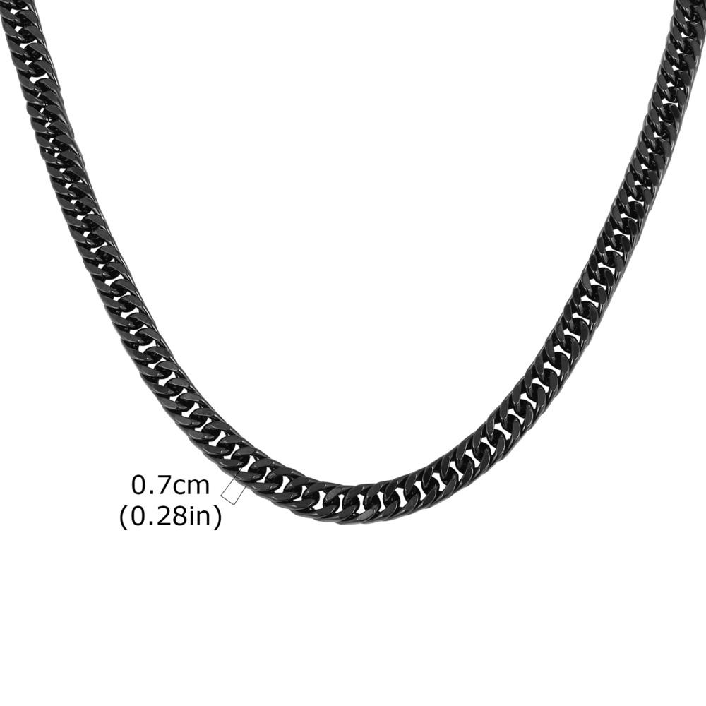 Vnox 3/5/7/9mm dikke Cubaanse schakelkettingen voor mannen en vrouwen, eenvoudige Miami schakelketting, waterdichte roestvrijstalen unisex ketting