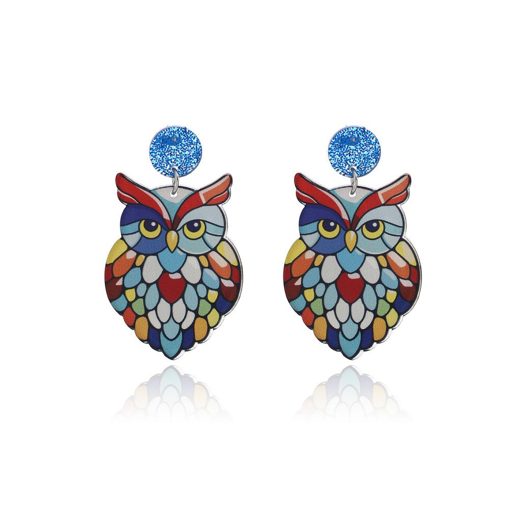 Creative Cartoon Design Sense Symphony Swan Cat Earrings, Autumn And Winter Colorful Animals High Sense Unique Earrings Women