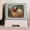 Enclosed Litter Box with Drawer Hooded Pet Supply Odor Control for Cats, Kittens