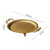 Fruit Plate Appetizer Platter Countertop Elegant Metal with Handles Serving Tray for Dinner Snacks