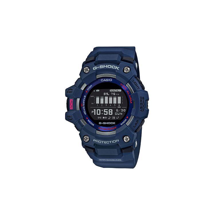 

Casio G-Shock Series Fashion Outdoor Bluetooth Smart LCD Display Sports Waterproof Quartz Watch Men watches Black GBD-100-2PRD Regular Watch Box,Blue