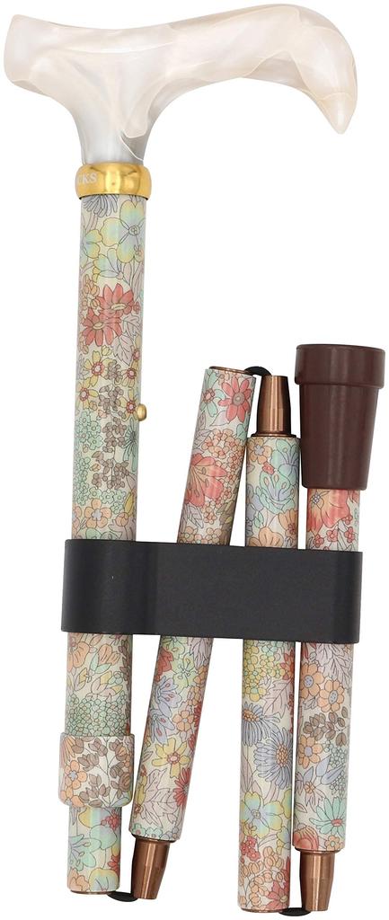 A beautiful and gentle folding cane adorned with Liberty Lightweight and stylish walking for heights approximately (Margaret Annie) print. women's