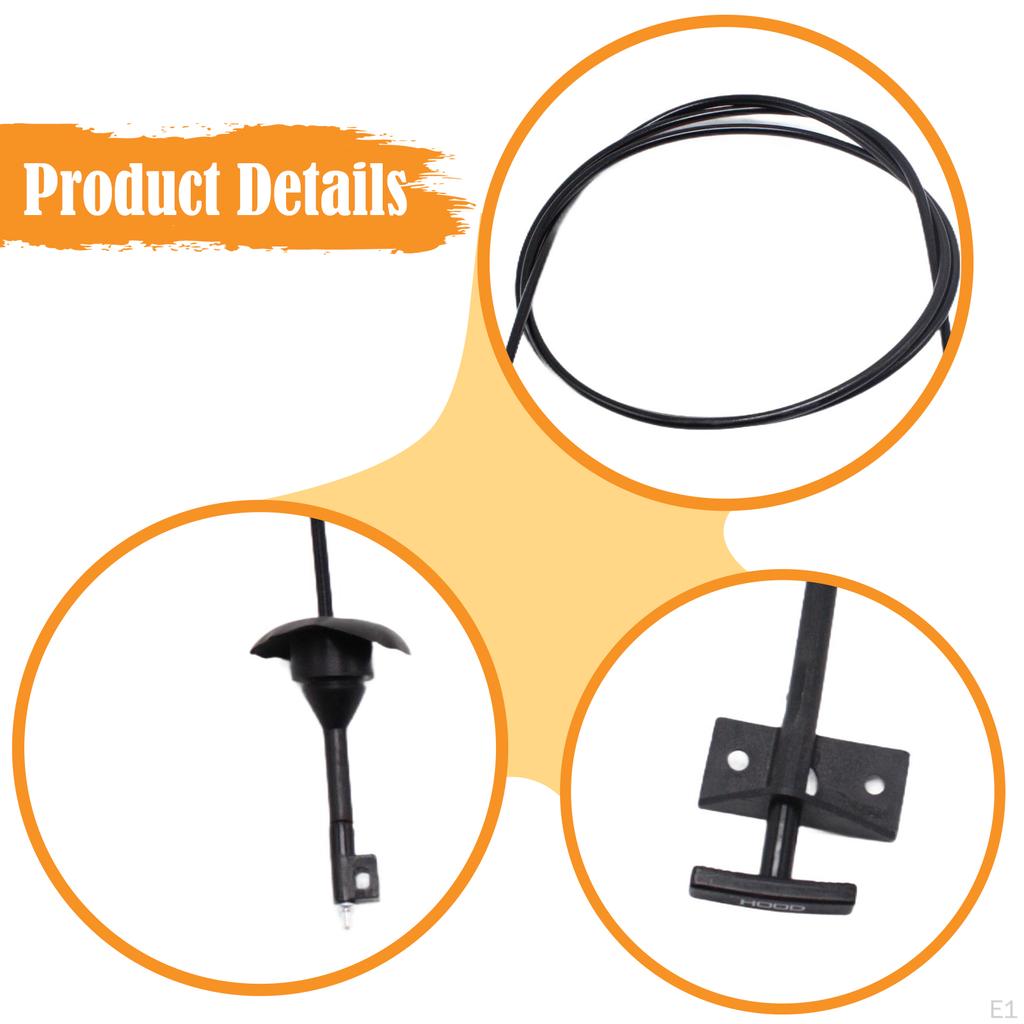 Motorhaubenentriegelungskabelbaugruppe Autobedienvorrichtung Ersatzteil Direkter Ersatz Reparaturzubehör