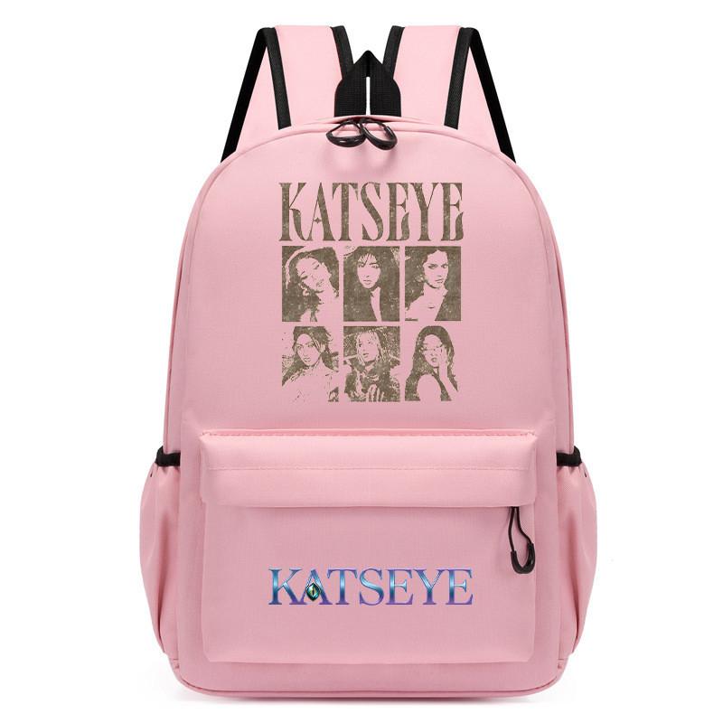 60123-13 Mochila Infantil KATSEYE Estampada Estudiante Escolar Impermeable