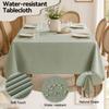 2026 Faux Linen Tablecloth Waterproof Oilproof Solid Color Durable Table Cover Dining Coffee Cabinet
