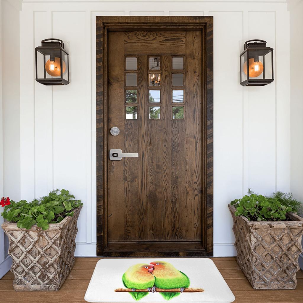 Lovebird parrots Non-slip Doormat Floor Mat Absorbent Mat Carpet Rug for Kitchen Entrance Home Balcony Footpad Mats