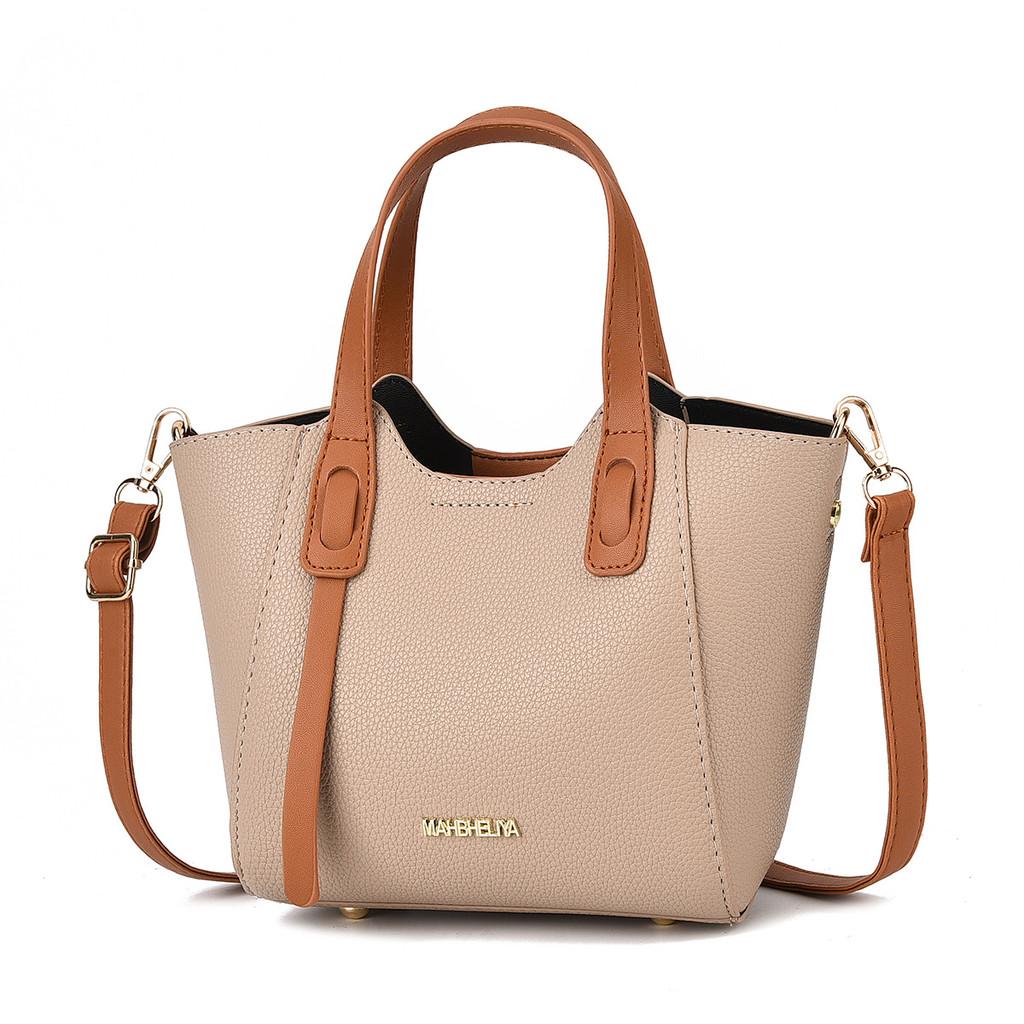 

Stylish And Minimalist Large Capacity Tote Bucket Bag For Women In Chic Colors For 2024 Khaki