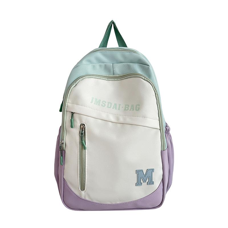 

Рюкзак контрастного кольору Студентський шкільний рюкзак великої ємності Small зелений