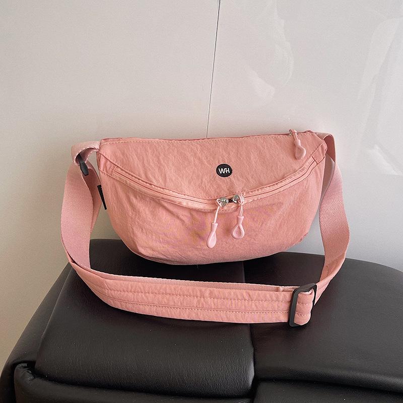 

Women s Ultralight Waterproof Nylon Crossbody Bag - Large Capacity & Versatile One Size рожевий