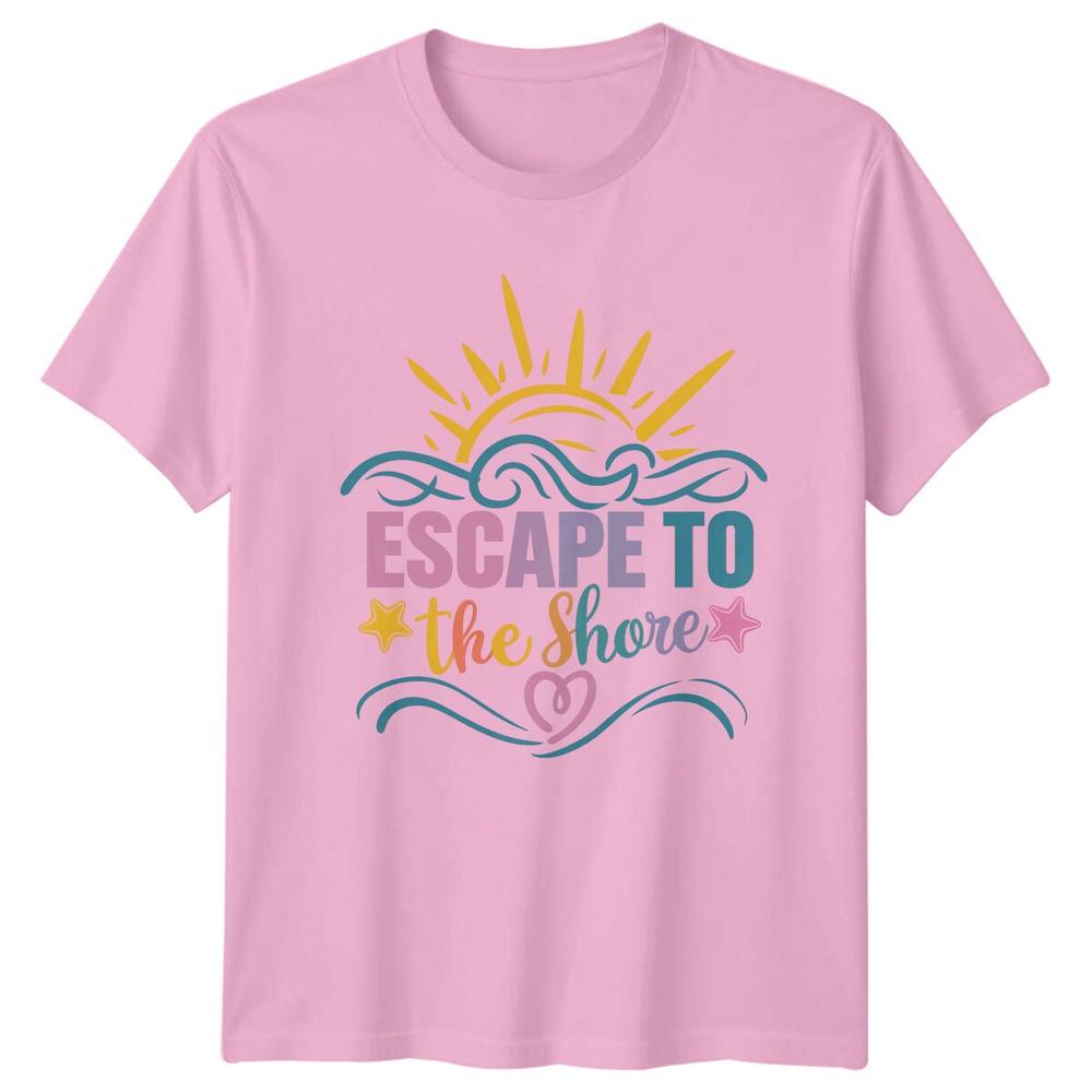 Escape To The Shore Beach Travel Unisexs TShirt Unisexs Tee Graphic Unisex Top