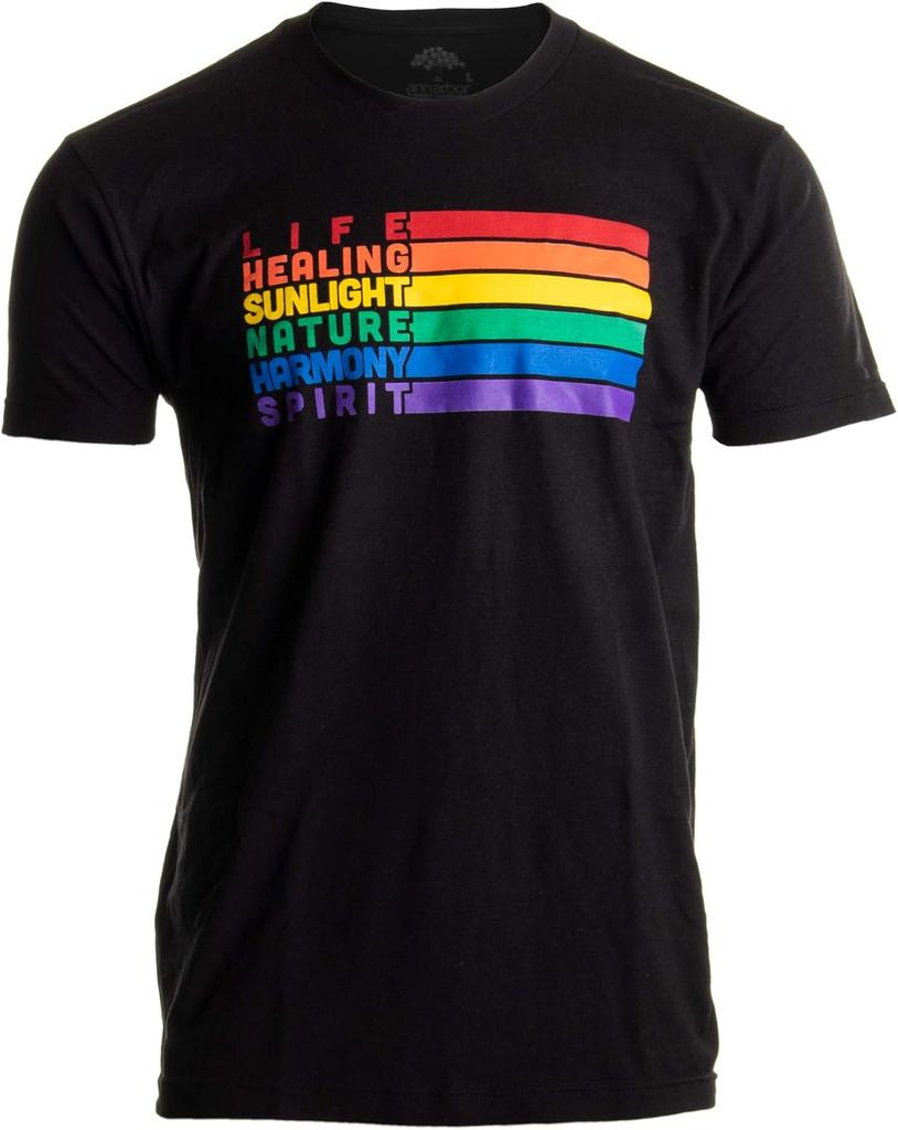 Rainbow Pride Life Healing Sunlight Nature Harmony Spirit T-shirt