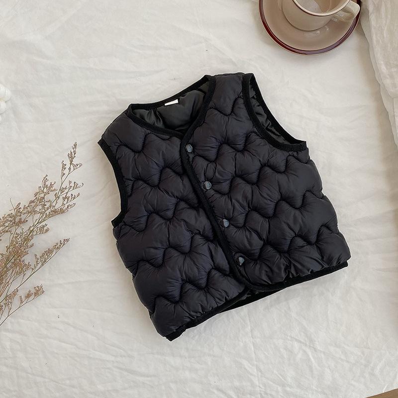 Children's Down Cotton Vest Baby Autumn and Winter New Vest Boys and Girls Vest Middle and Small Children Spring and Autumn