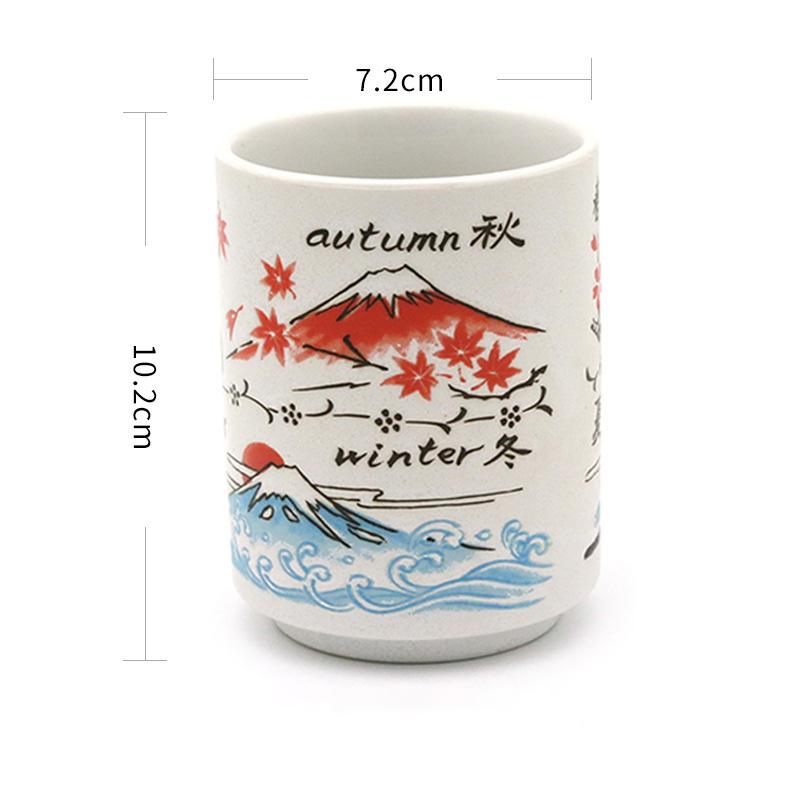 Japanese Style Ceramic Mugs 300ml Tea Wine Sushi Sake Cup Restaurant Decor Water Cup Coffee Mug Tea Cup Asian Culture Gift