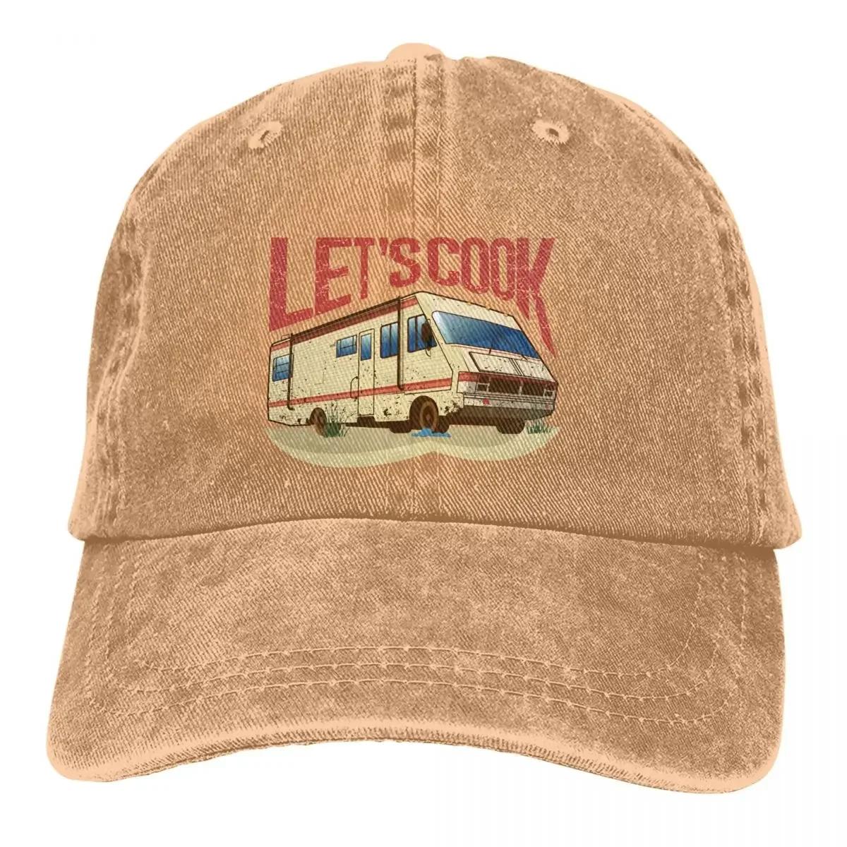 RV Lets Cook Baseball Caps Peaked Cap Breaking Bad Walter White TV Sun Shade Cowboy Hats for Unisex Trucker Dad Hat Adjustable& 8Y