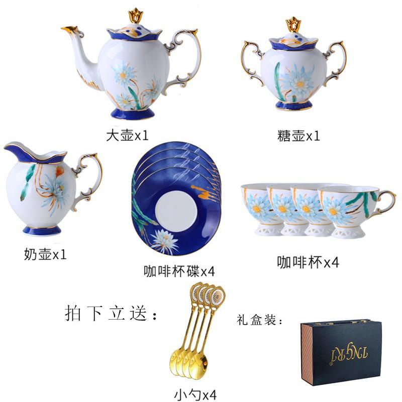 Coffee Cup Saucer Afternoon Tea Set Exquisite Bone China Water Set Light Luxury Flower Tea Cup Household Set With Tray