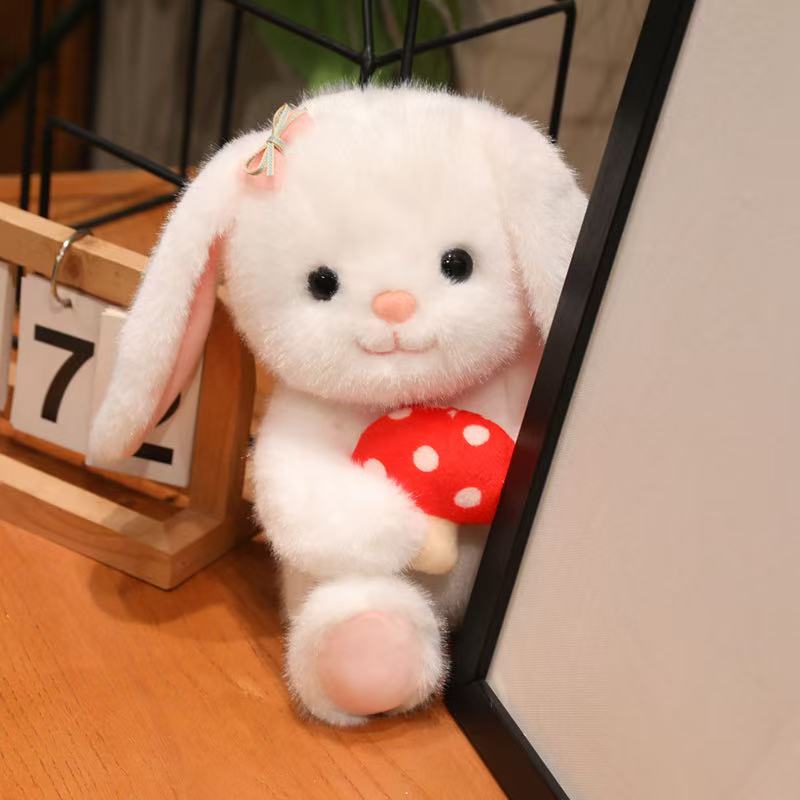 Newest Mushroom Rabbit Mushroom Green Plant Kawaii Plush Toy Figure Doll Cartoon Anime Cute Kids Birthday Holiday Gift Doll
