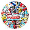 10/25/50pcs Transports Stickers Cartoon Cars Airplanes for Gift Room Learning Wall Decals Travel Luggage Phone Helmet