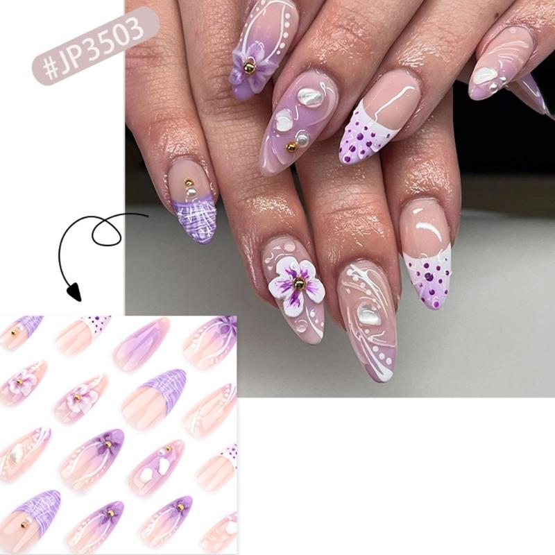 Aufdrücknagel, Falschnagel Klebt auf Nagel Falscher Nagel Acrylnagel Künstlicher Falschnagel für DIY Nagelkunstdesigns