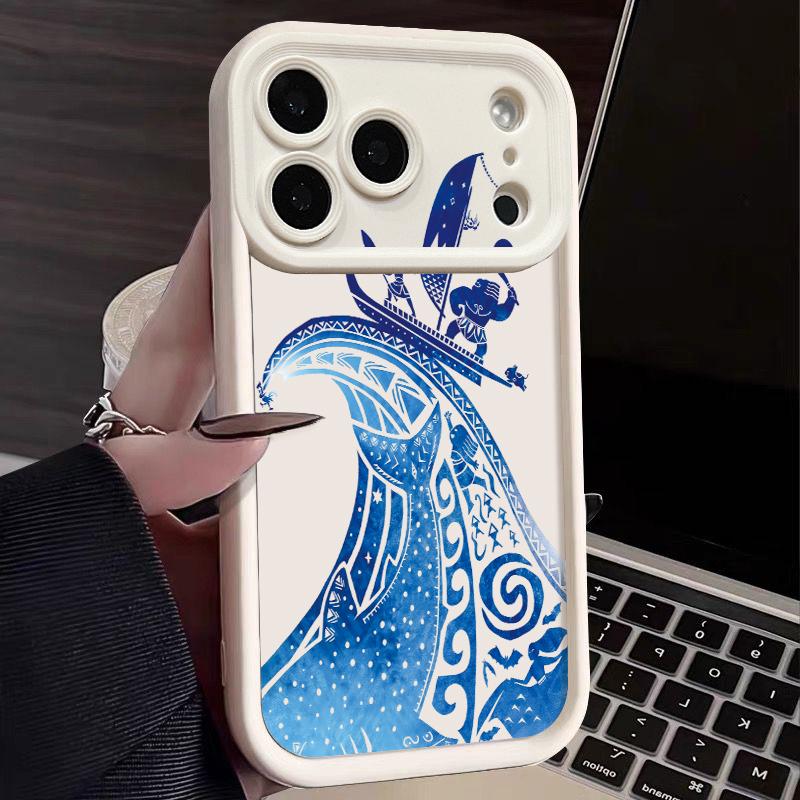 Blue and white surfing wave phone Case For iPhone 17 Pro Max 17e 16e Shockproof Silicone Soft Bumper Cover For iPhone 16 15 14 13 Pro Max 11