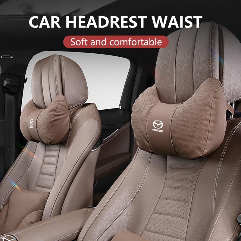 Car Seat Headrest Neck Pillow Lumbar Back Support Pad For MAZDA 3 6 CX-5 CX-5 CX-8 CX-9 CX-30 Atenza Axela MPS 2025 Accessories FF25