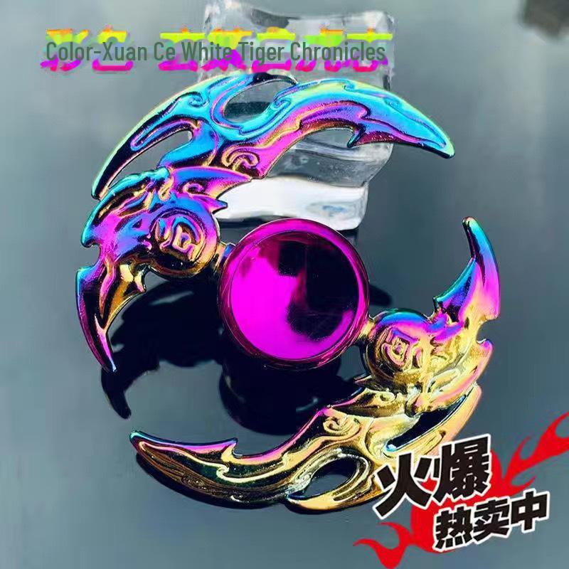 Leuchtendes, buntes Fingergyroskop aus Metall – cooles Dekompressionsspielzeug als Geschenk für Jungen und Schüler