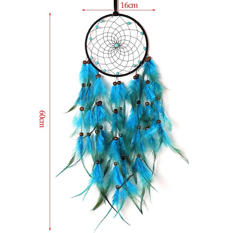 

[PL]1PC Lantern Dream Catcher Creative Wind Chime Pendant Car Pendant Home Room Decor синій