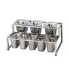 Stainless Steel Desktop Bar Counter Storage Shelf
