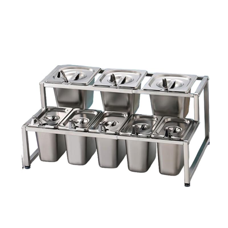 Stainless Steel Desktop Bar Counter Storage Shelf
