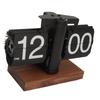 Digital Flip Down Clock Retro Automatic Turning Battery Operated Mechanical Clock for Home Room Office Decoration