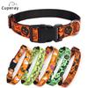Halloween Dog Collar Nylon Adjustable Pet Collar Pumpkin Monster Bat Ghost Pattern for Party Cat Dog Decoration Pet Accessories