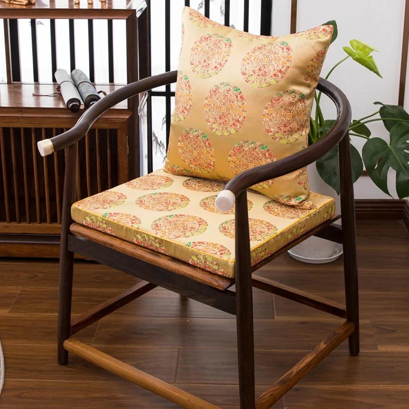 

Подушка для мебели из китайского красного дерева, Классическая подушка для домашнего обеденного стула из массива дерева, Подушка для сиденья стула Тайши, Съемная и моющаяся 50x50cm pillowcase
