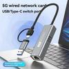 USB Ethernet Adapter USB3.1 Network 5000Mbps Card to Type C USB RJ45 Lan Adapter for Phone MacBook Laptop Desktop PC Accessories