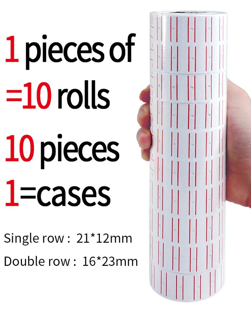 10 Rollen/Los Preisschild für MX-5500 Preisauszeichner Etikettenaufkleber, 4000 Stück weiße und farbige Preisauszeichneretiketten für Einzelhandelsgeschäfte