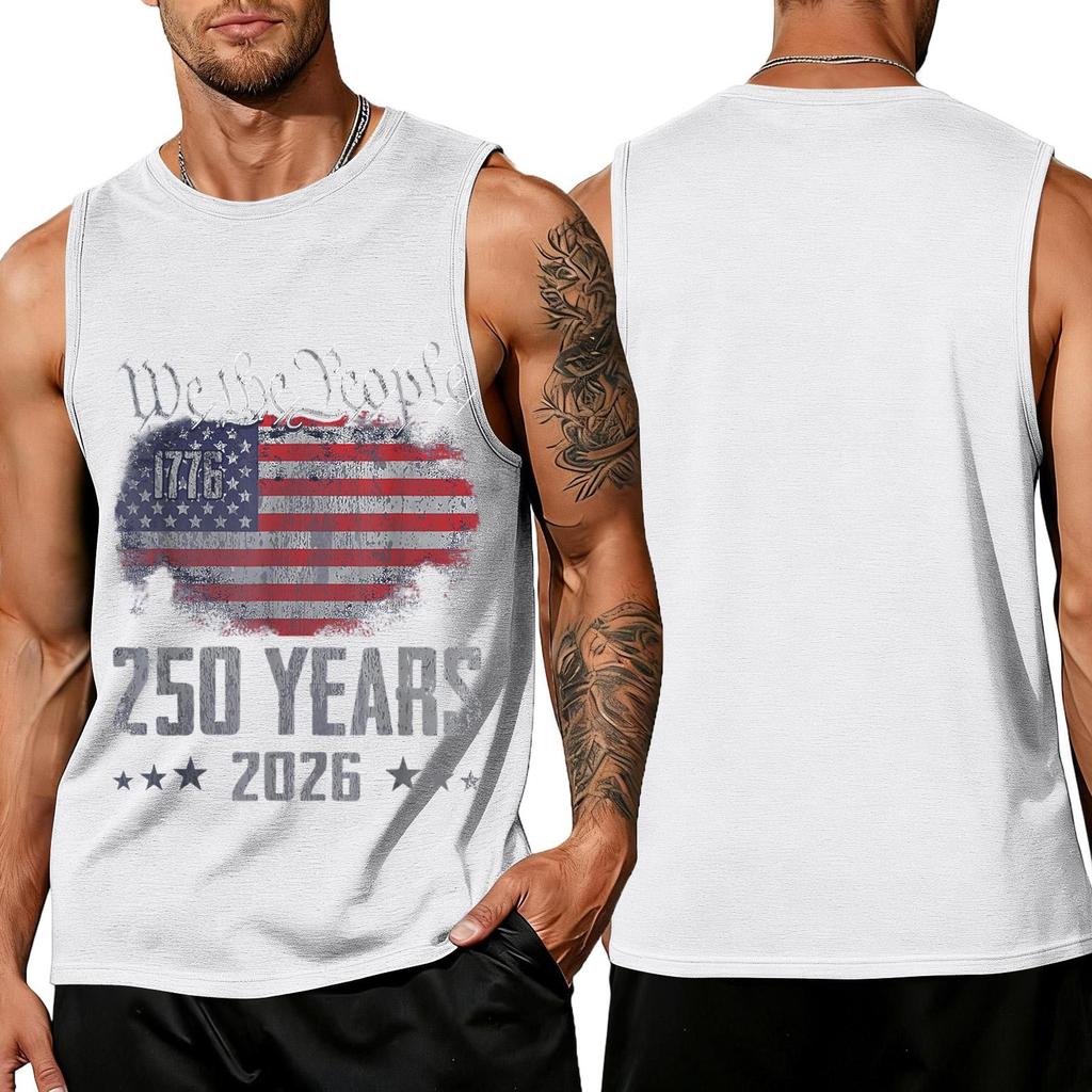 Men's Sleeveless Tank Top Loose Fit Casual Summer Vest Lightweight Breathable Fabric Comfortable Daily Wear