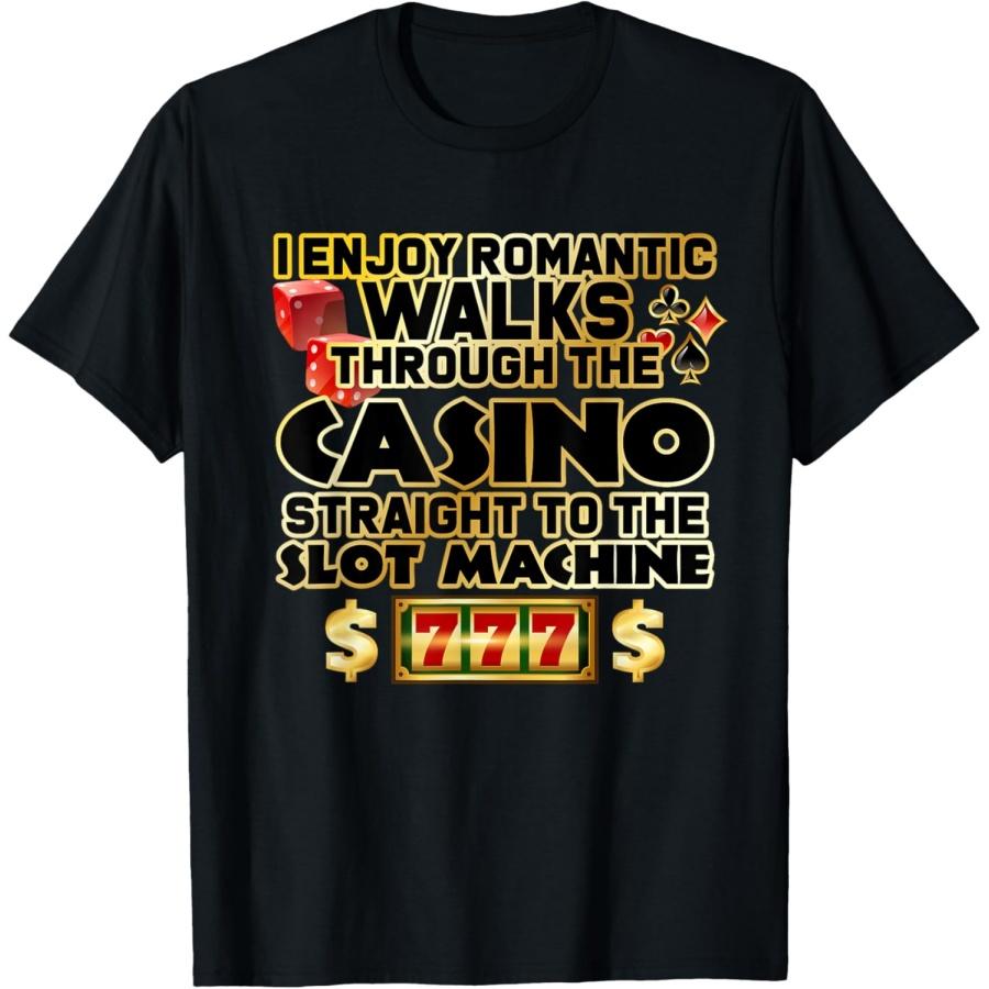 Funny Gambler Slot Machine Casino Las Vegas Gambling T-Shirt XXXXXL чёрный