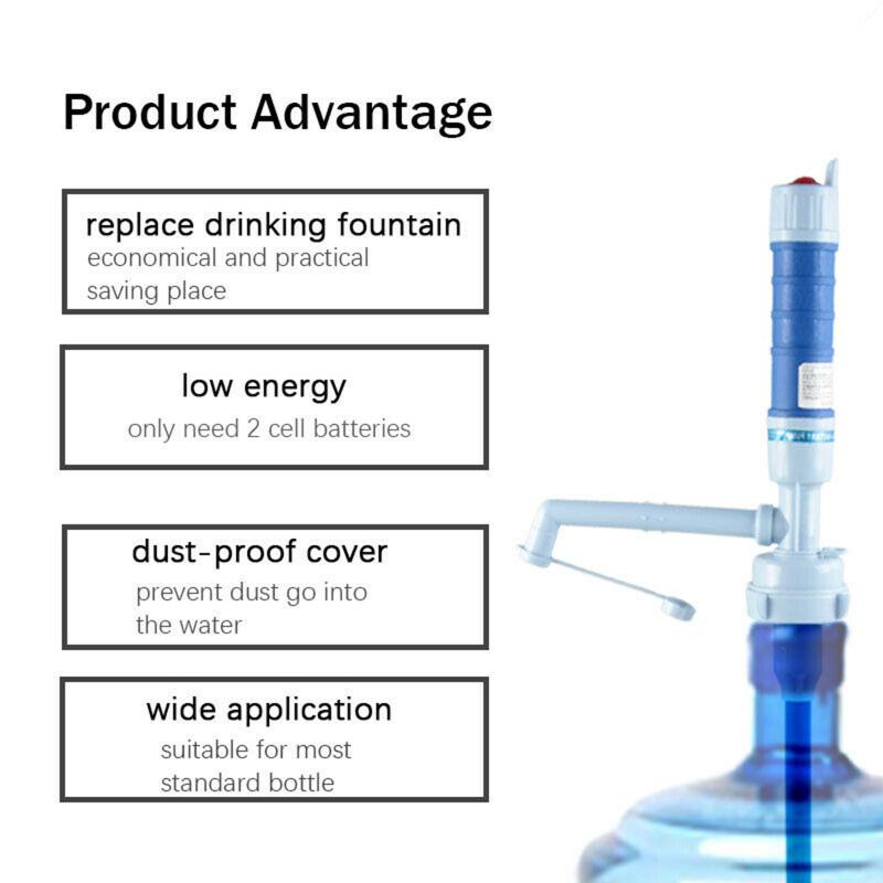 Portable Electric Pump Adjustable Leak Proof Water Dispenser Pump For 5 Gallon Water Bottle Drinking