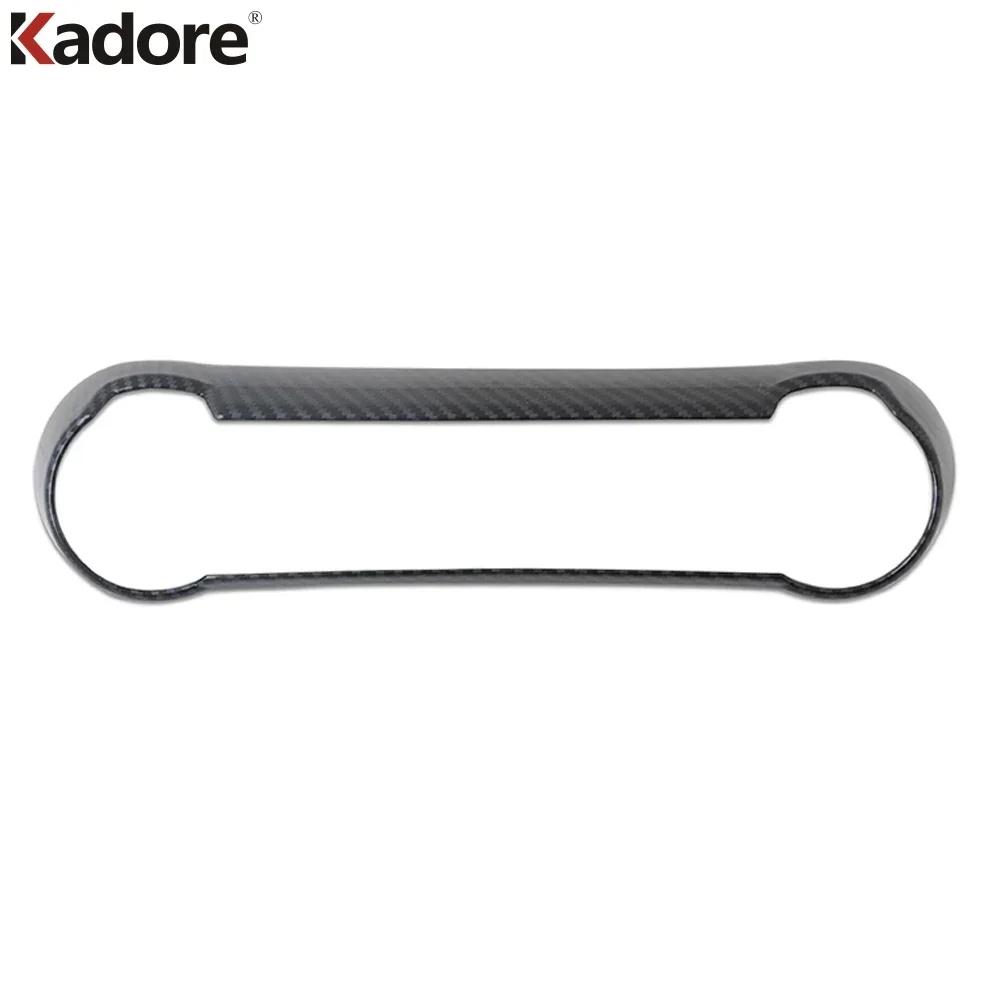 Car Center Air Condition AC Switch Button Panel Cover Trim For Toyota RAV4 RAV 4 -2024 Carbon Fiber Interior Accessories