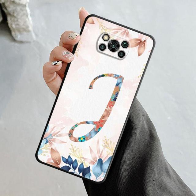 Blumenmuster Blatt Buchstaben Kunst für Xiaomi Poco X3 Nfc X4pro X5 M3 für Mi 12 13 11 10 10t 8 Note10 Lite 11ultra 11t Pro F1 Abdeckung