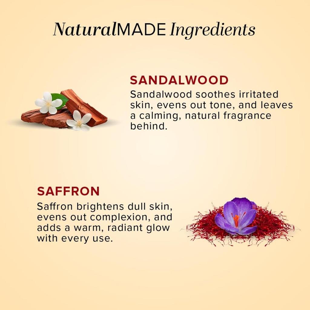 Khadi Natural Sandalwood & Kesar Moisturizer 210ml Pack of 1 Hydrating Skin Cream for Soft Glowing Skin