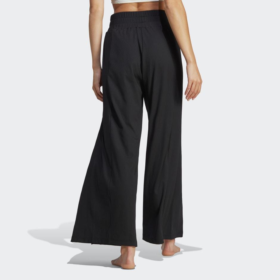 adidas Casual Pants Women's Black Moderate Wide Leg Pants HS8123