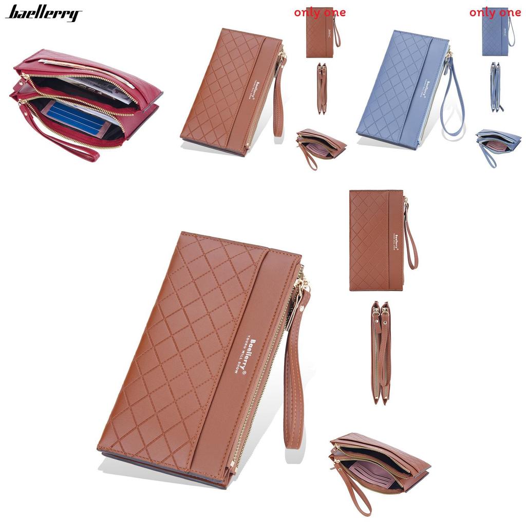 Pu Leather Ladies Wallet With Zipper Long Purse For Daily Use And Water Resistance