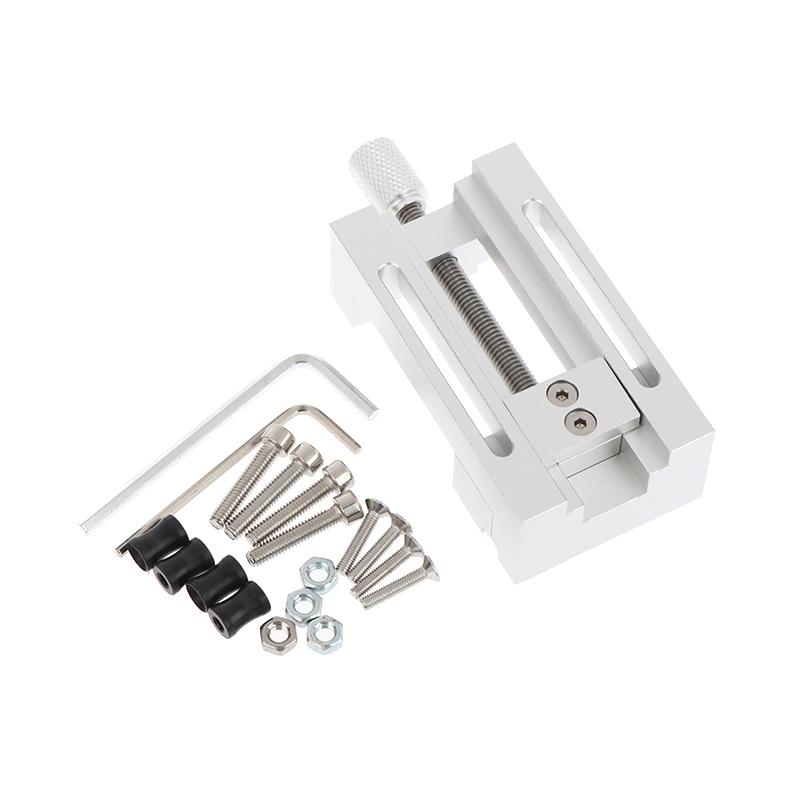 Micro Exquisite Drill Press Vise With Rubber Soft Jaws Portable Drilling Guide Jig Woodworking Adjustable Punch Locator