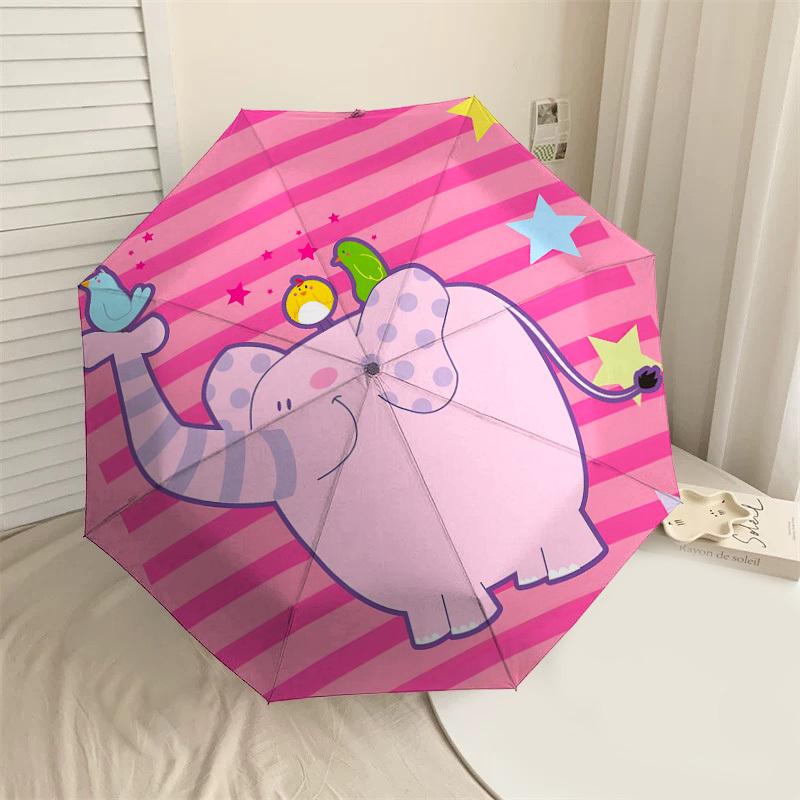

1PC Elephant Bird Umbrella-8-Rib Reinforced, Automatic Open, Lightweight & Durable, Fashion Accessory for Outdoor-L0345