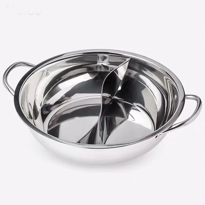 

Wutuo 36cm 304 Stainless Steel Divided Hot Pot (2-Pack)