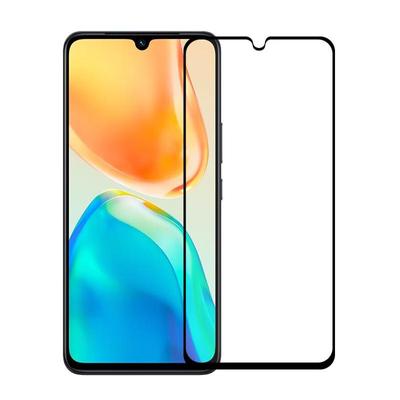 Захисне скло для екрана Vivo S15e – повне покриття, сумісний з 5G, HD, чорний край, захист від падінь, модель V2190A.