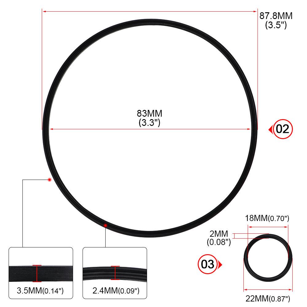 Vakuumpumpe gjenoppbygge tetningssett Pakning kompatibel for VW 2,5 L Jetta Beetle Passat Rabbit Golf 07K145100C Ikke mer lekkasjebytte