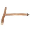 T Shaped Wood Bird Perch Fun Paw Grinding Chewing Exercising Relieve Boredom Wooden Parrot Stand