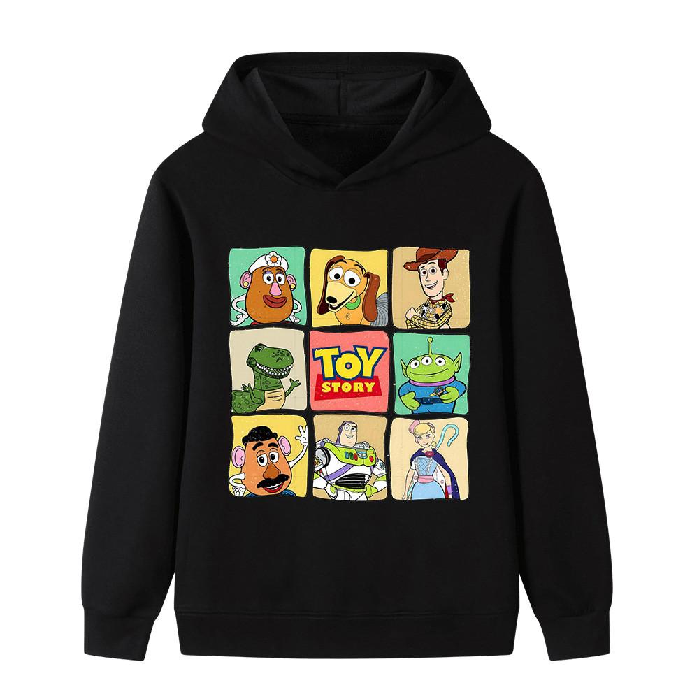 B1458 Kids Boys Girls Woody Jessie Printed Long Sleeves Hoodie 100cm чёрный