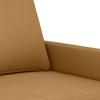 2 Piece Sofa Set with Cushions Brown Velvet